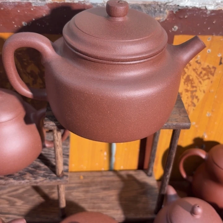 茶壶紫砂紫泥底槽青德中450cc