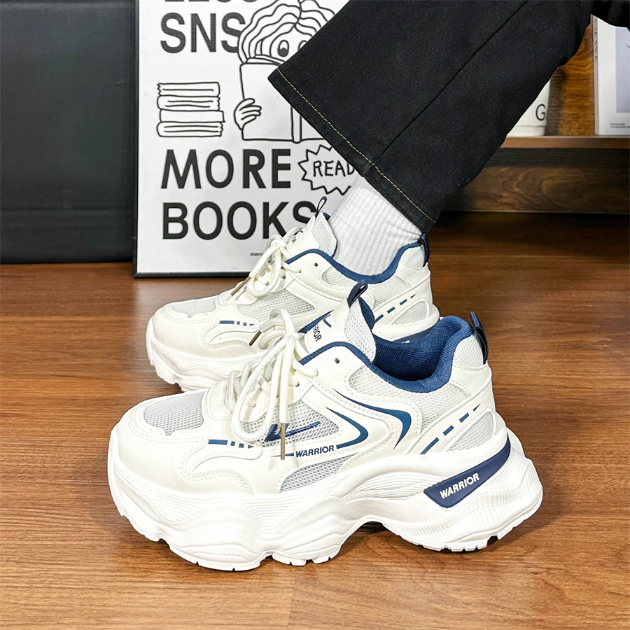 Warrior/回力男女同款透气网红爆款厚底增高轻便运动鞋子ins潮流