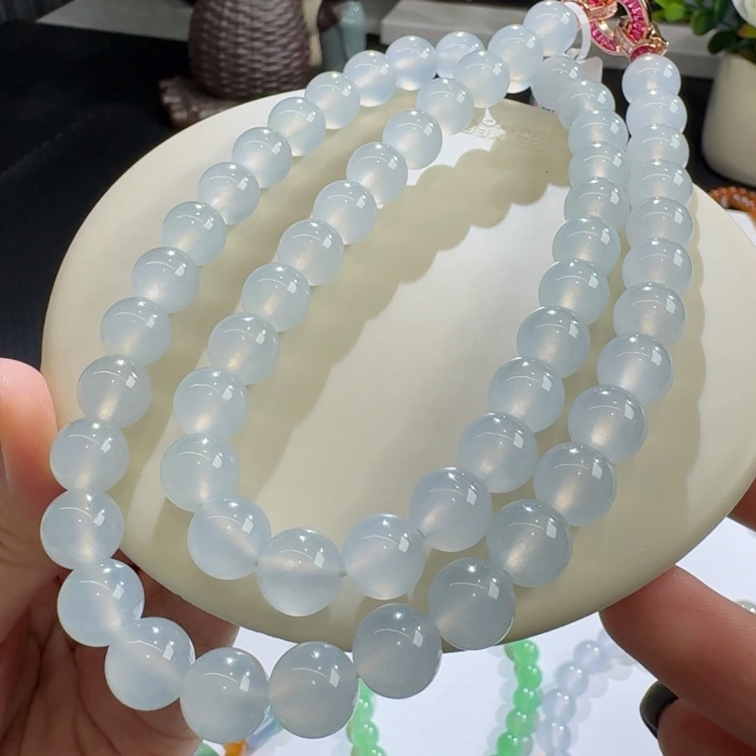 未镶嵌手链翡翠高冰蓝冰项链卡10 胶感十足！漏！