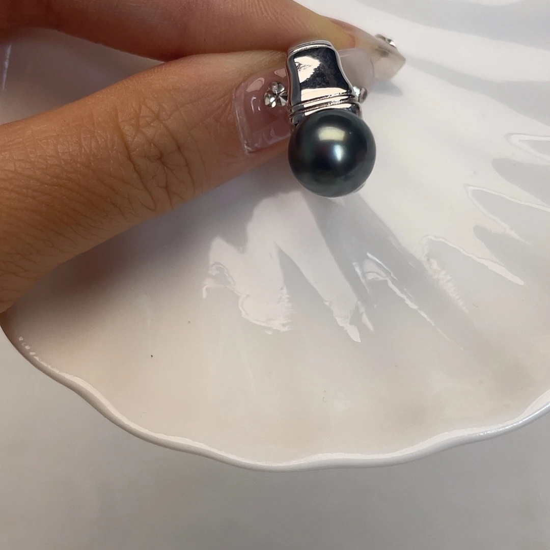海水珍珠银S925镶嵌戒指