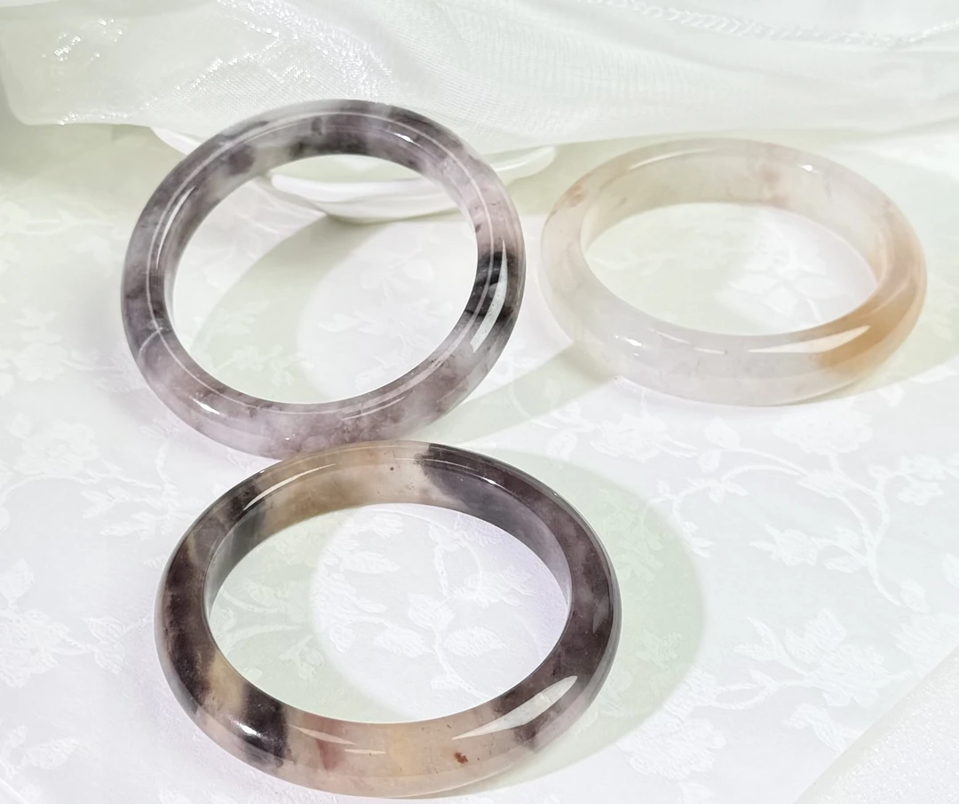 【小胖总珠宝】新疆金丝玉紫罗兰乌梅子酱手镯（多样性发其一）