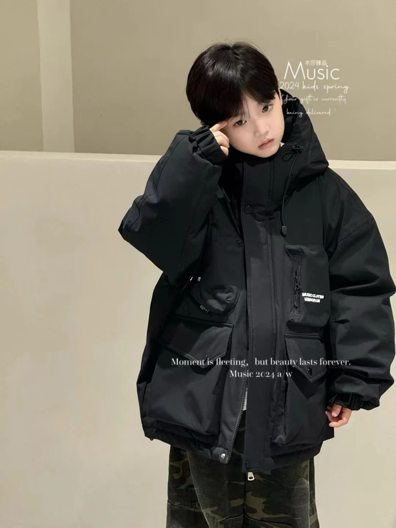 【豪宝贝】2024FW新品多口袋工装羽绒服1293