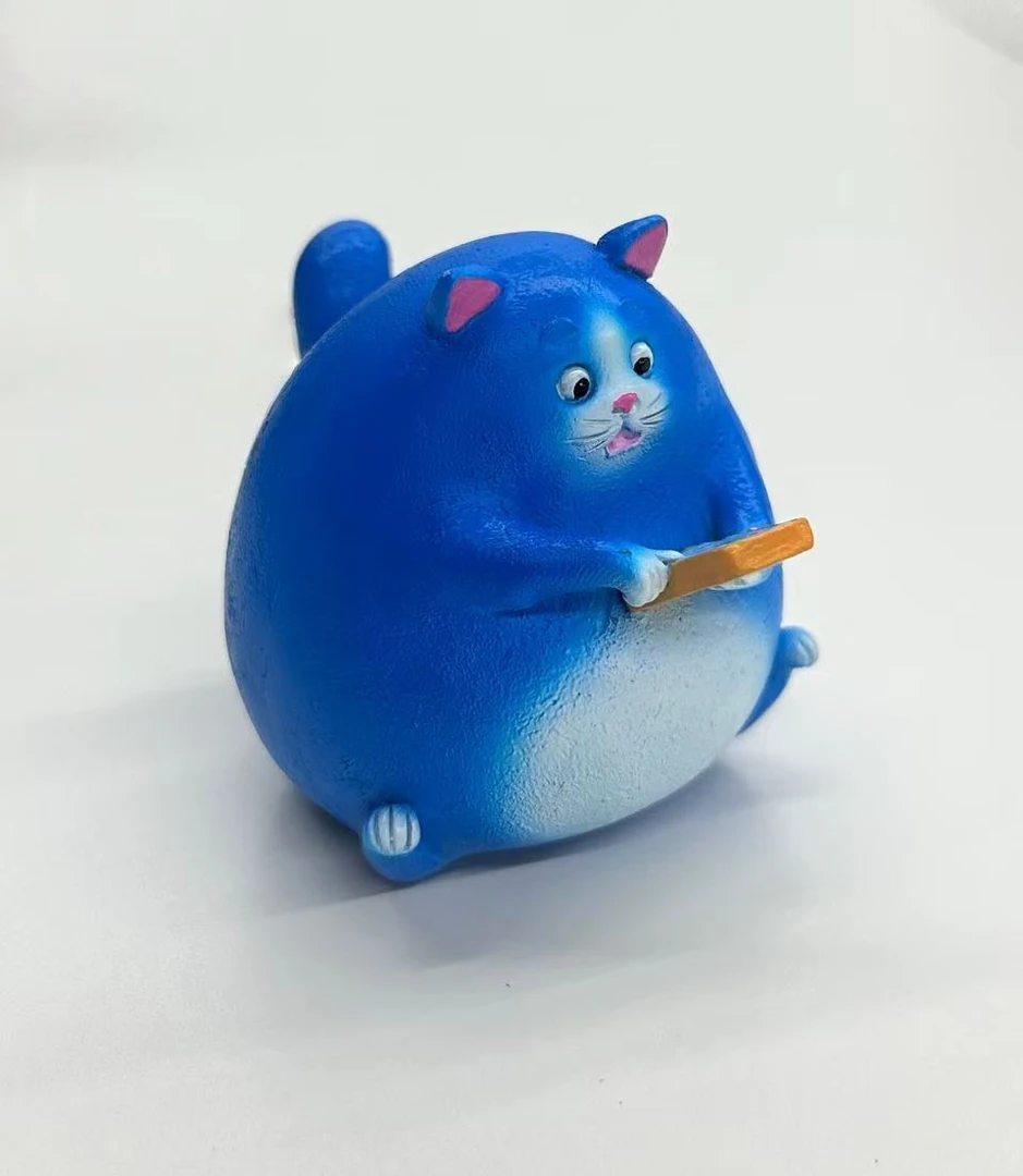 月半猫胖猫可爱小猫摆件卡通治愈解压动物装饰礼物