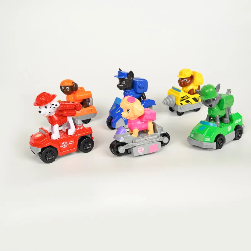 合金狗狗队模型套盒回力车6只装JYZ