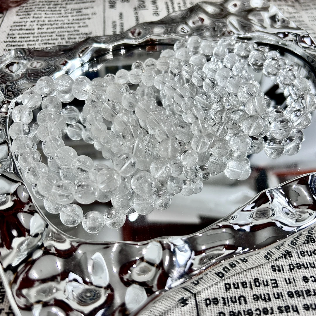 纯天然巴西白水晶手串多样性发其一