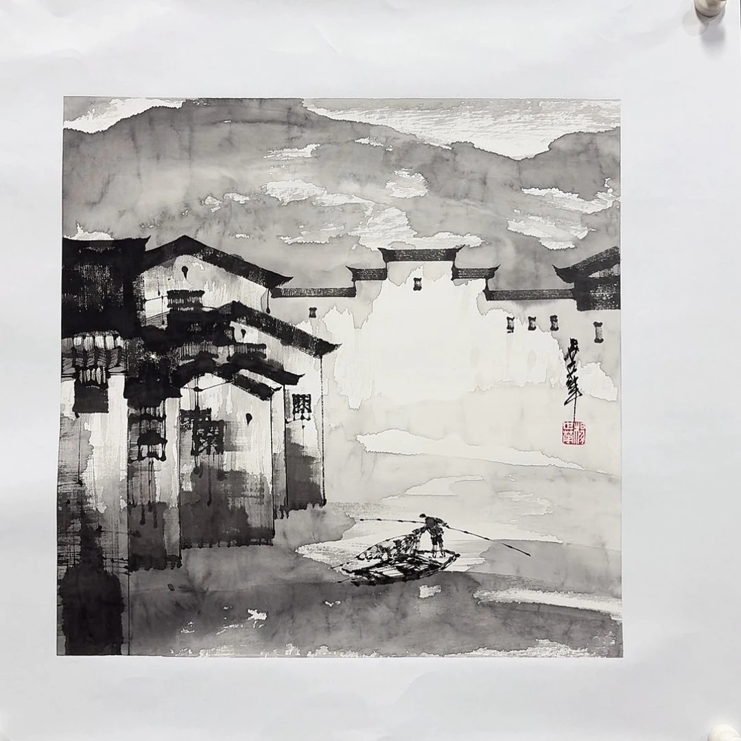 国画亲笔手绘放心去藏