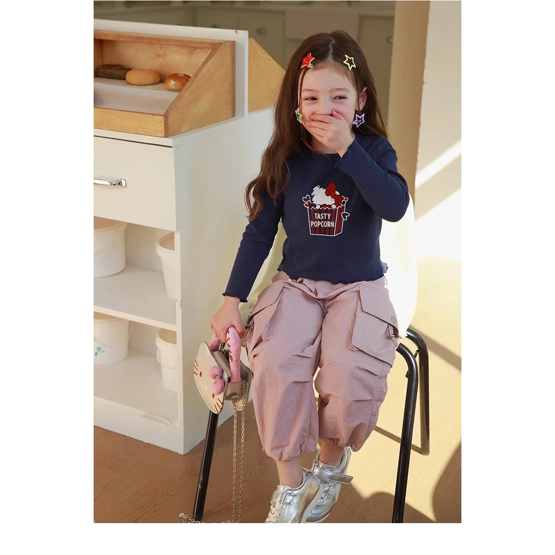 2025春夏木代尔儿童螺纹打底衫705