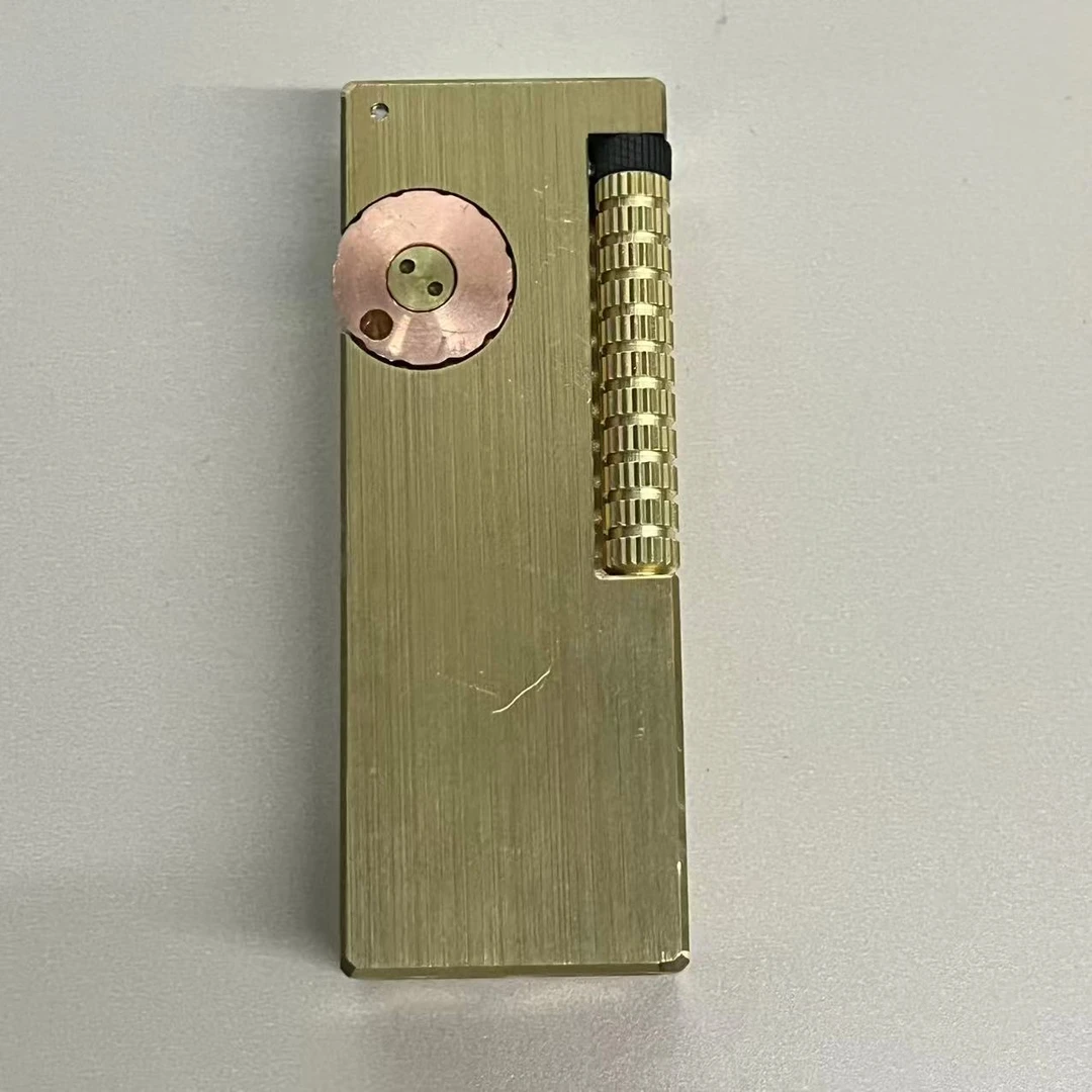 纯黄铜左轮加紫铜煤油打火机
