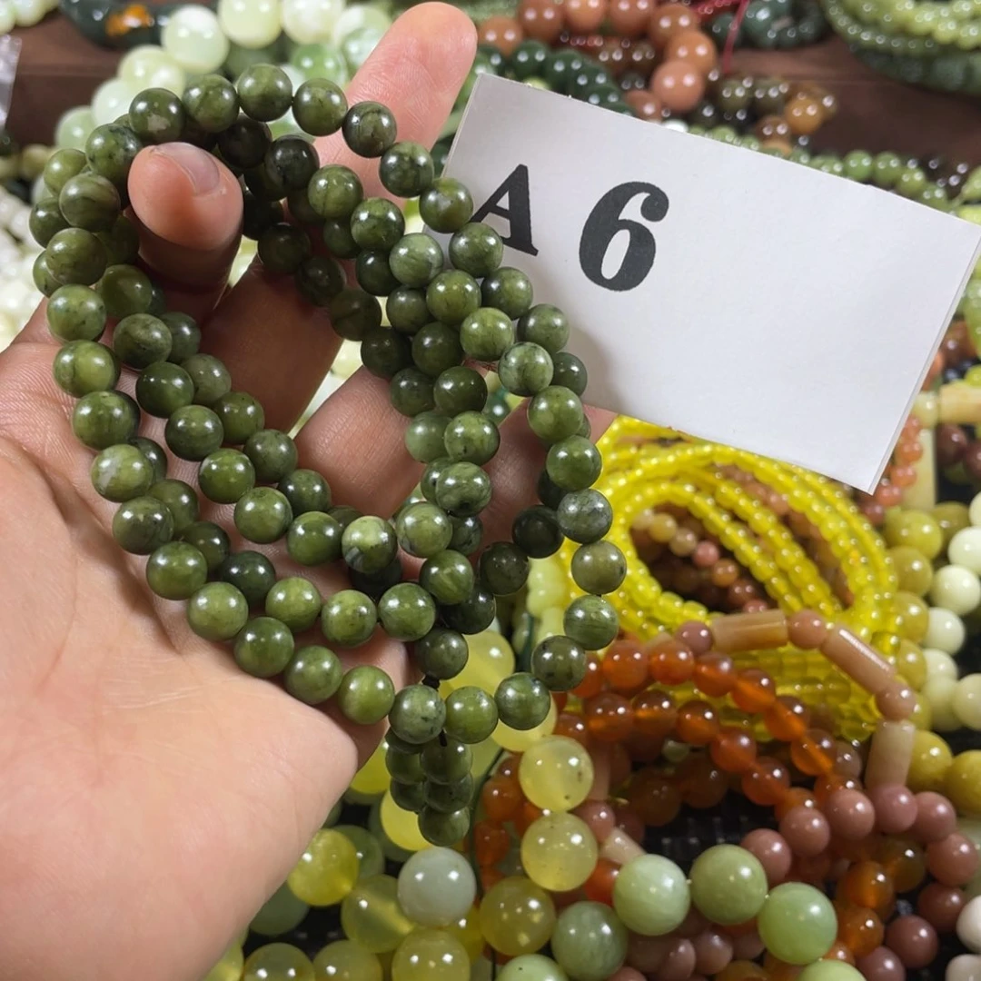 未镶嵌蛇纹石玉手链