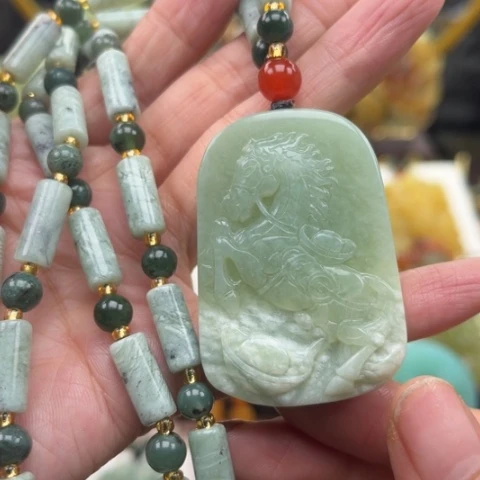 岫玉未镶嵌挂件挂件