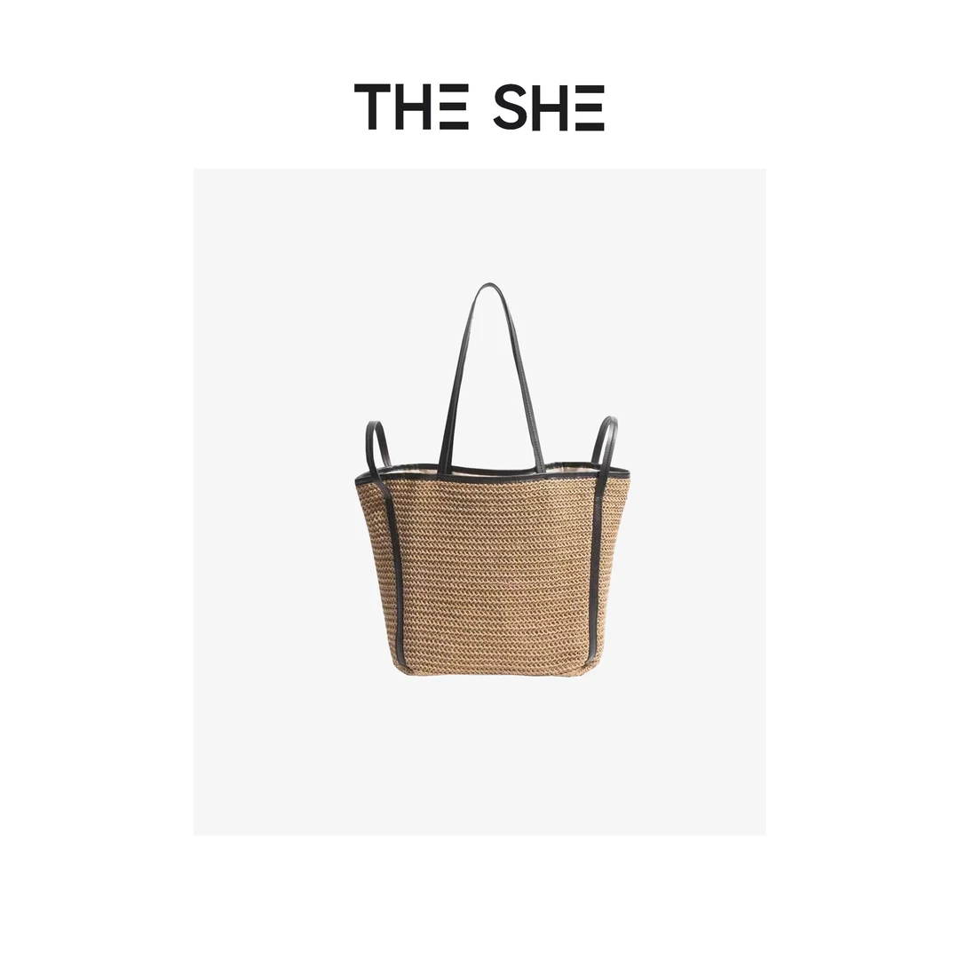 【LI·LI】大容量托特草编包 沙滩度假风