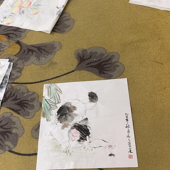 洪***哥国画白林之50/50手绘画芯