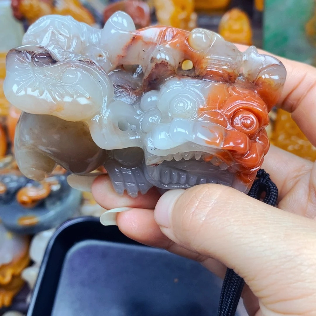 石英质玉（黄龙玉）未镶嵌吊坠(不含链)