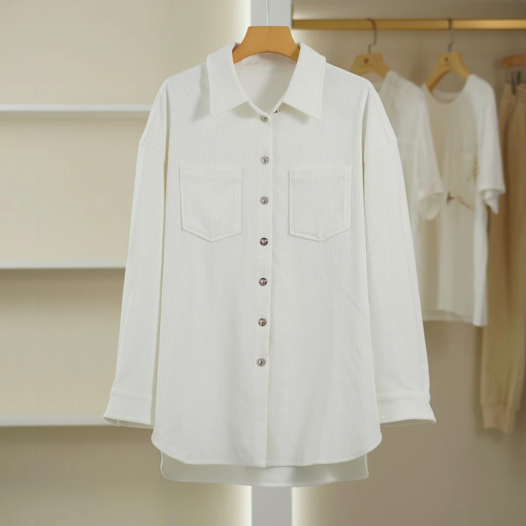 麦迪尚品 【H】K110 春秋简约版宽松衬衫外套女装 C组