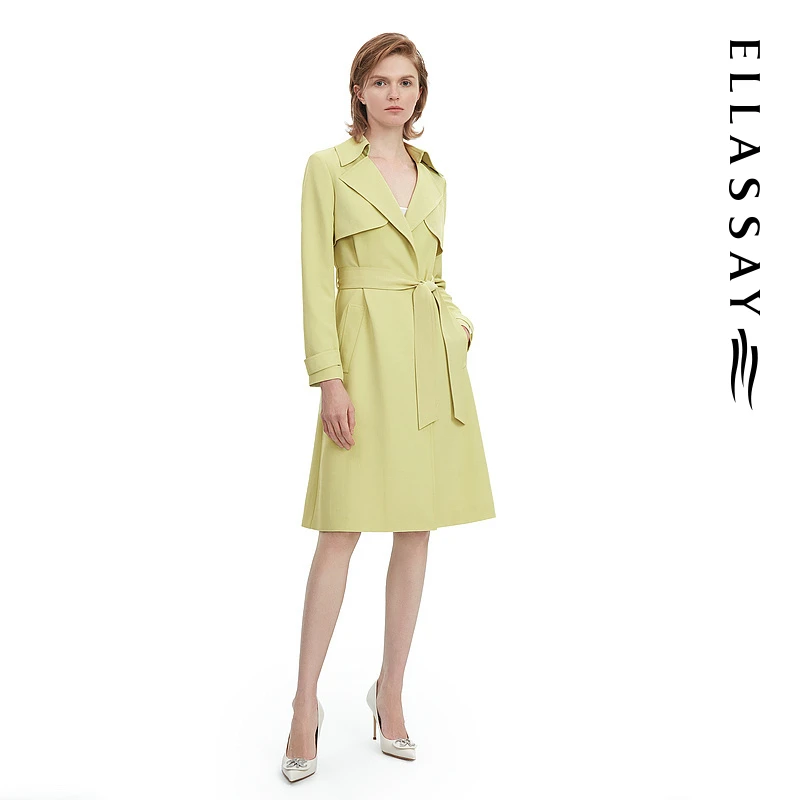 【贤哥专属】歌力思春季新款三醋酸气质收腰挺括风衣女EWE331F01300