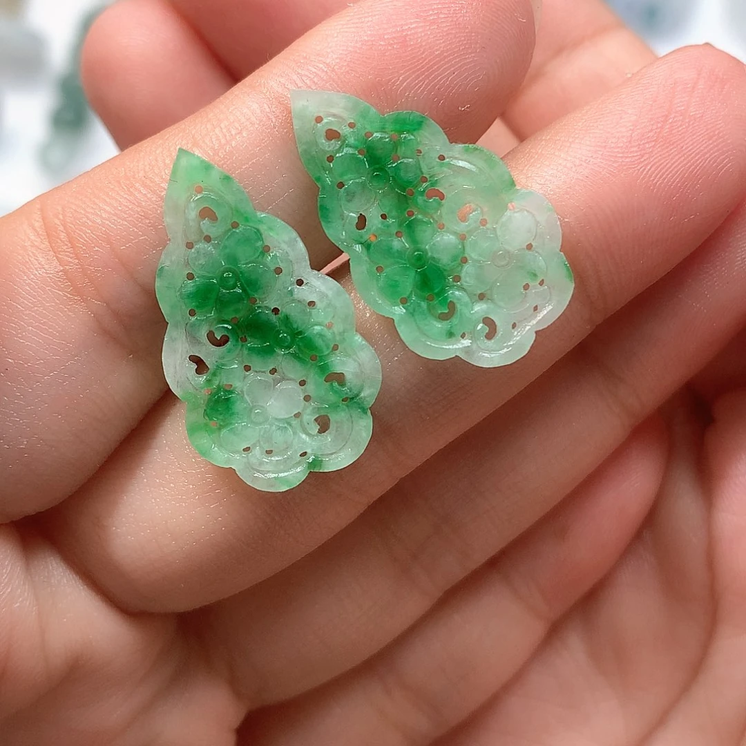 未镶嵌定制翡翠s***y花片