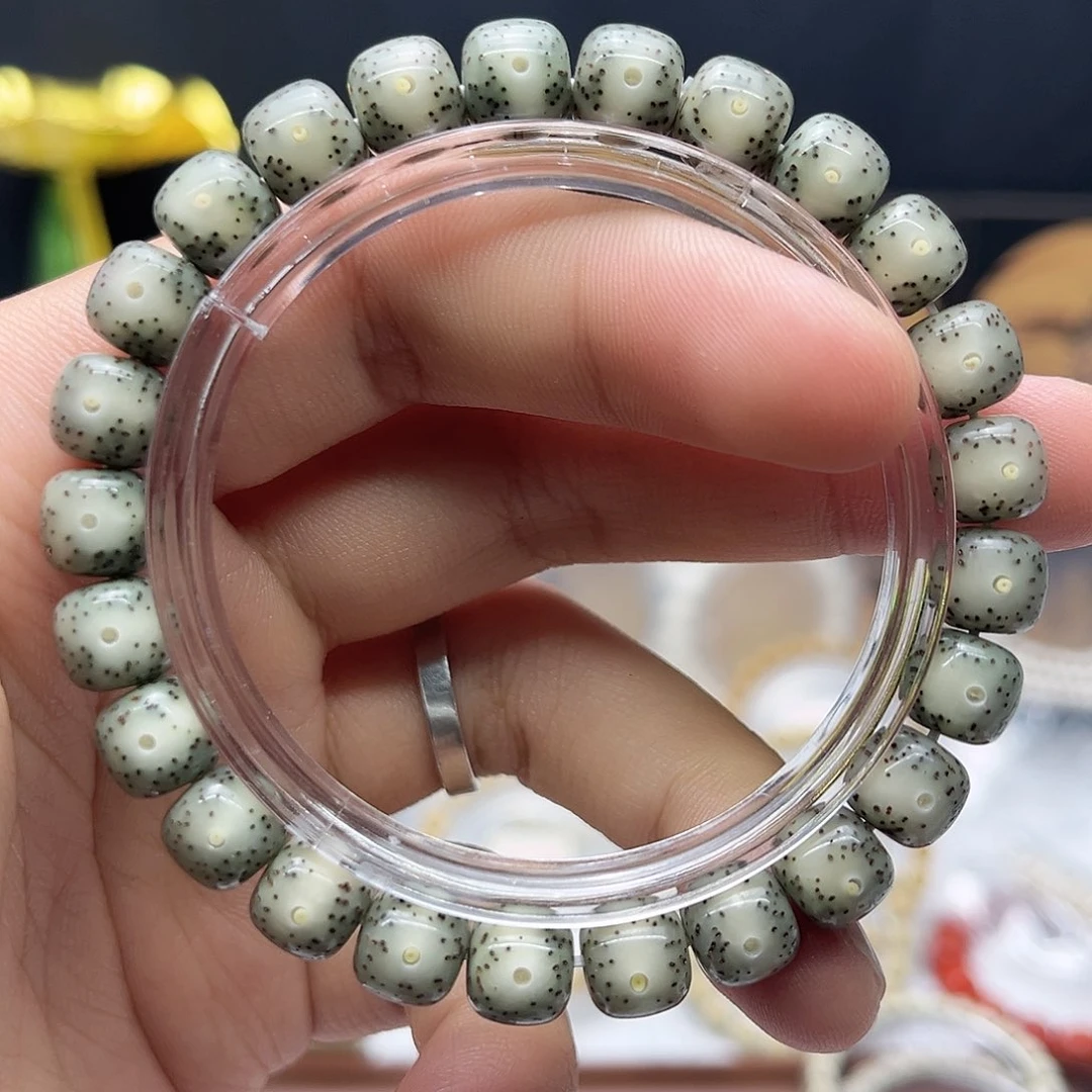 手串星月菩提绿冰玉化料星点货一线天