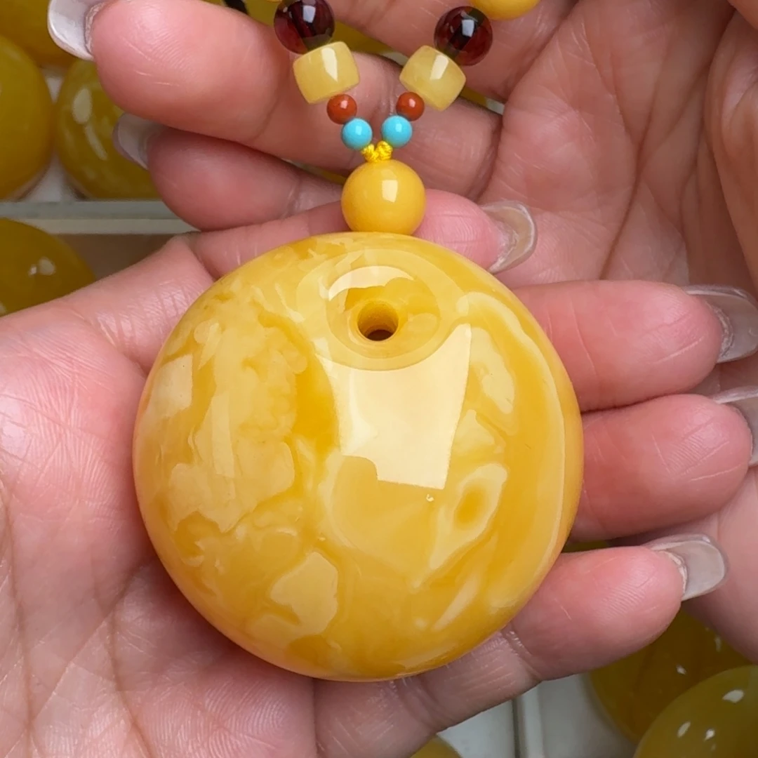 蜜蜡未镶嵌毛衣链无优化无烤色无补胶无覆膜无辐照无煮蜜