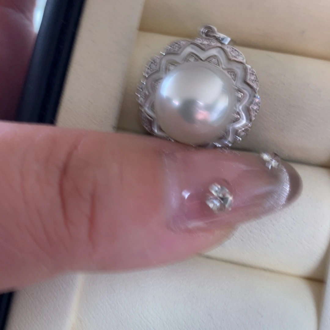 海水珍珠颈饰银S925镶嵌