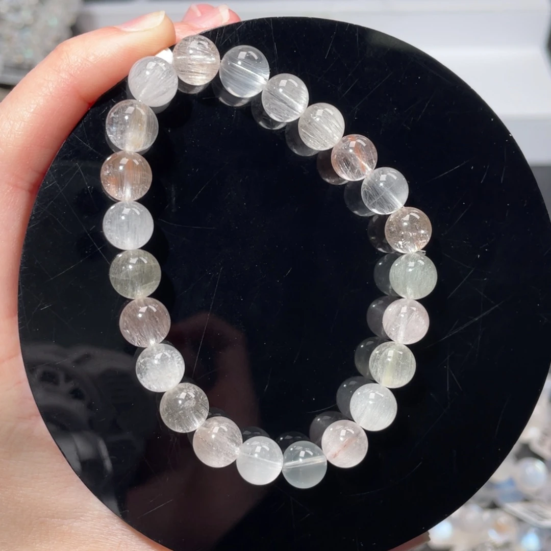 水晶手链未镶嵌性价比透体彩兔毛8m+