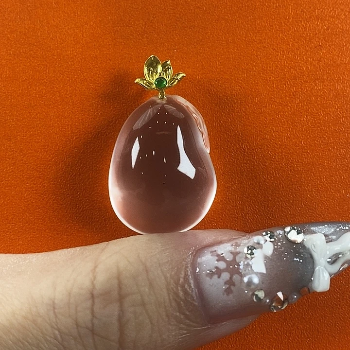 石英质玉18K金镶嵌颈饰