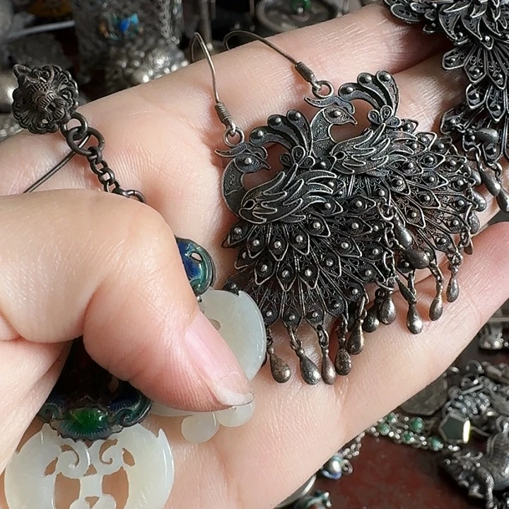 开****非金属无合金足银耳坠