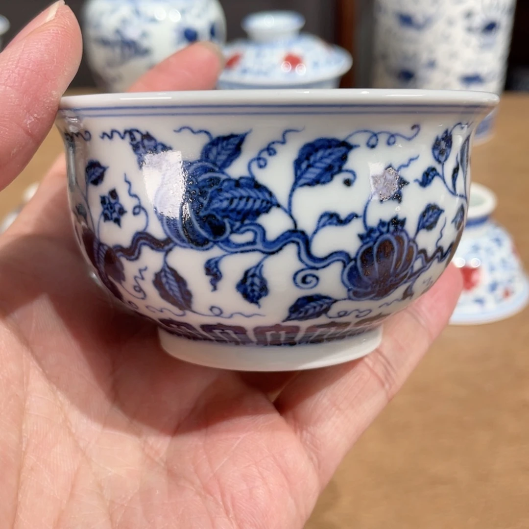 杯 原矿釉里红 博古堂制