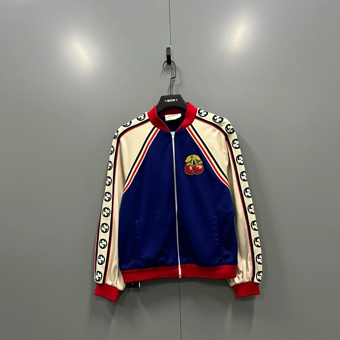 95新 GUCCI/古驰 q220 樱桃徽标logo夹克 M码/fg205958