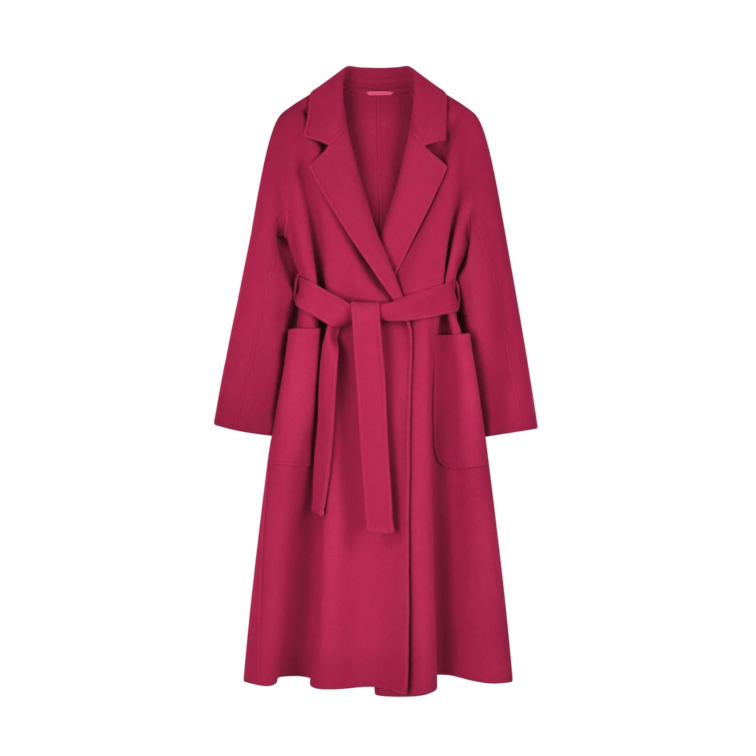 【推荐款】宽松网红秋冬时尚羊毛长款大衣精致显气质经典双面羊毛