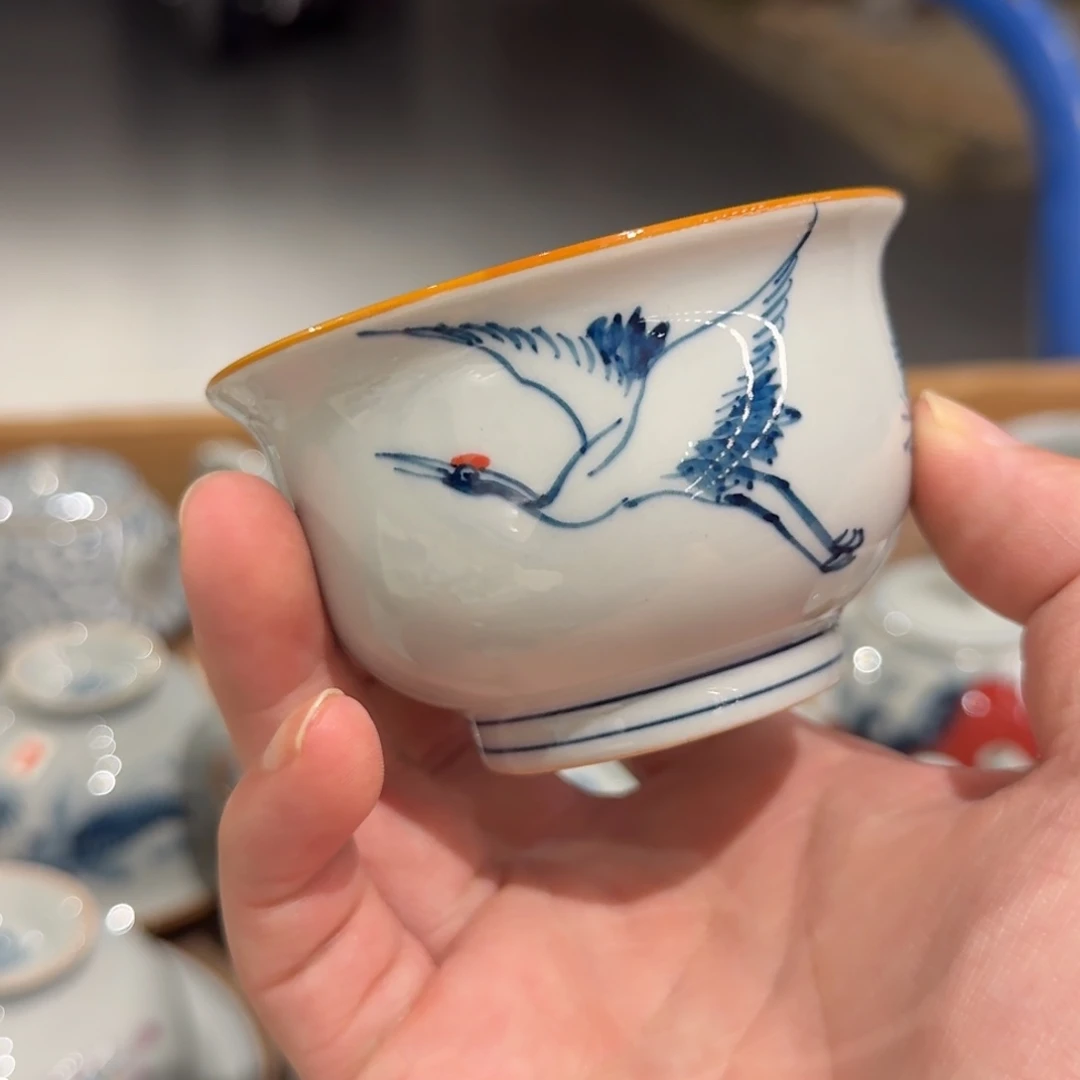 釉下彩纯手绘微瑕