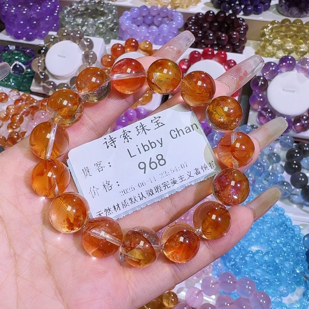 L***n水晶手链未镶嵌锦鲤胶花13.8