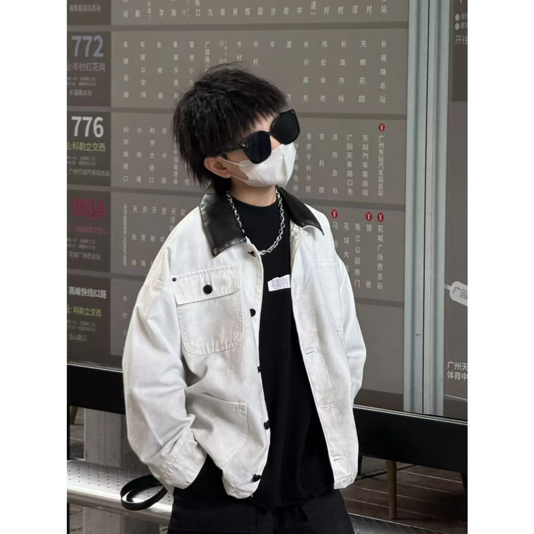 现货THE LUHAN【帆船日记】春秋帅气潮流亲子装中大童外套25032