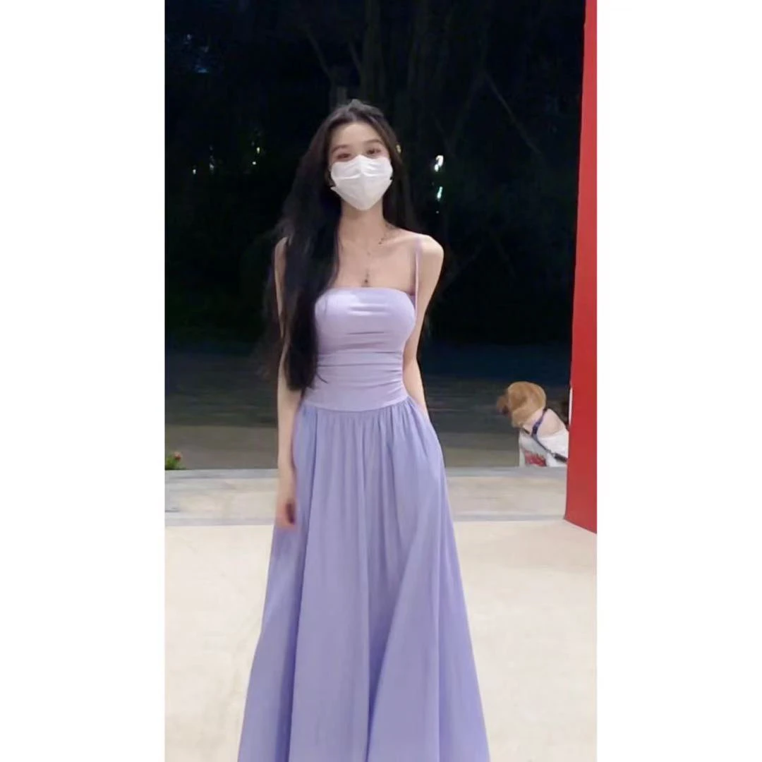 法式气质纯欲收腰显瘦连衣裙女 1485