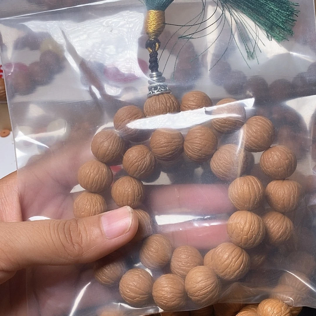 猴头核桃吊坠佛***人凤羽17尺寸29颗