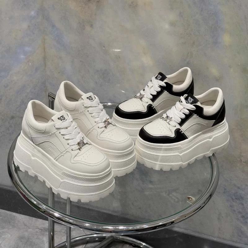 【上新】2025早春小白鞋10-13CM厚底系带休闲鞋女鞋6208-13