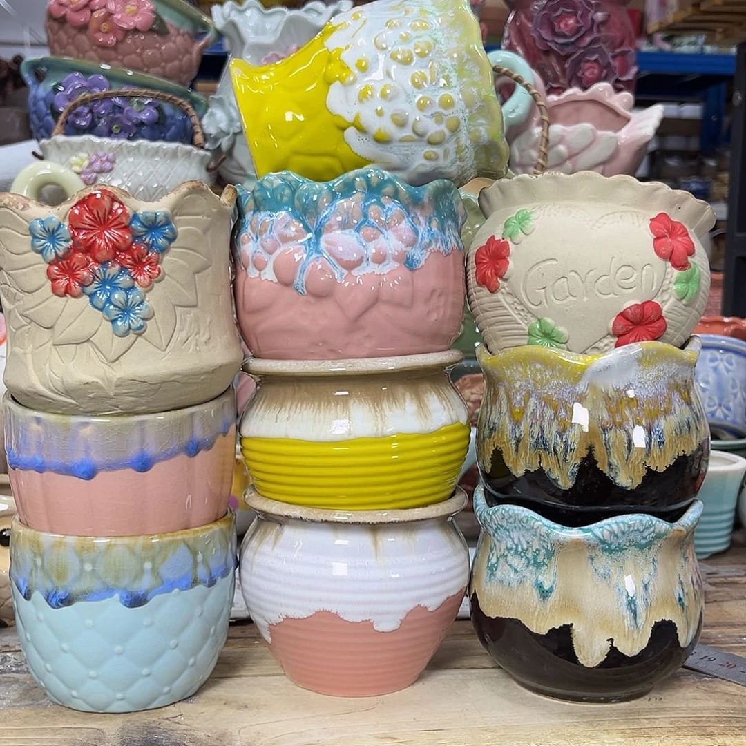 陶瓷陶瓷花盆特价上新口8-10厘米