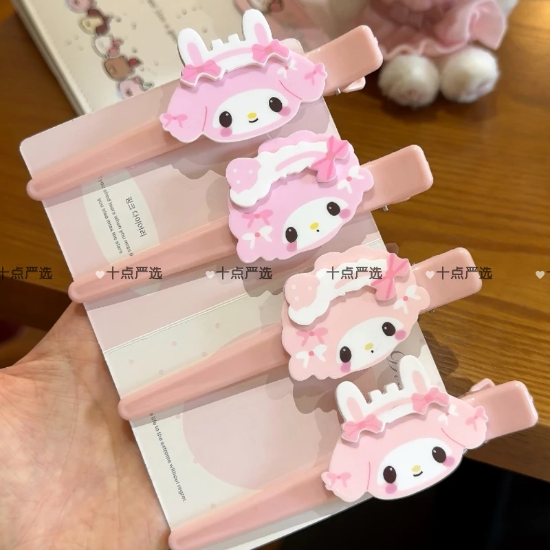 卡通三丽鸥美乐蒂发夹2025新款洗脸化装甲发卡侧边加刘海夹子头饰