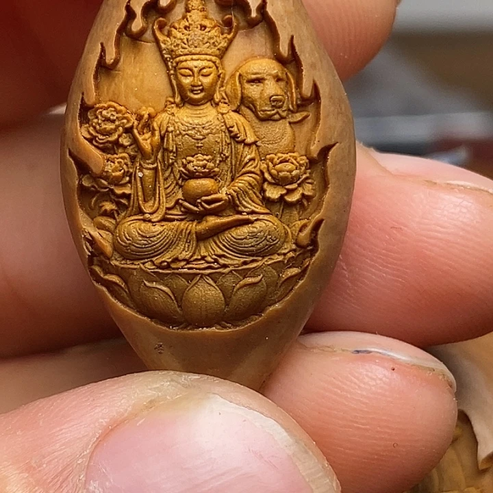 橄榄核吊坠橄榄核雕猴头手串手链