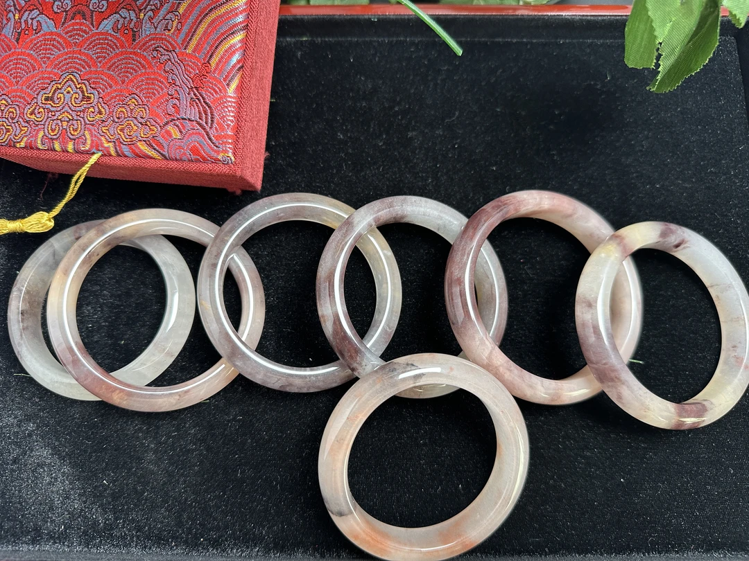 金丝玉紫罗兰正装手镯（多样性发一件)