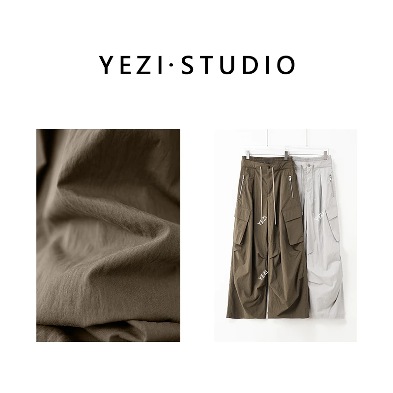 【追风者】高支棉设计师原创重工艺工装阔腿裤25336018-两