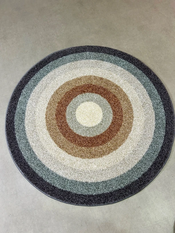 尼龙纤维1米圆形现代简约客厅卧室地毯