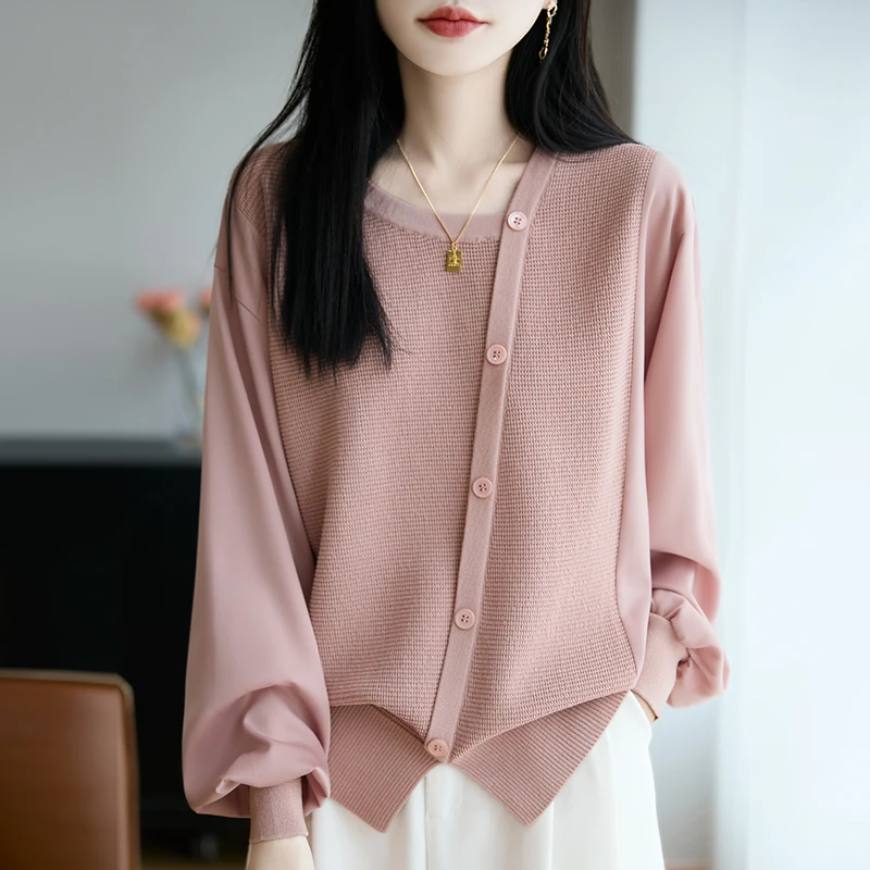 鄂尔多市大码女装毛衣2025新款针织羊毛衫宽松显瘦内搭羊绒打底衫