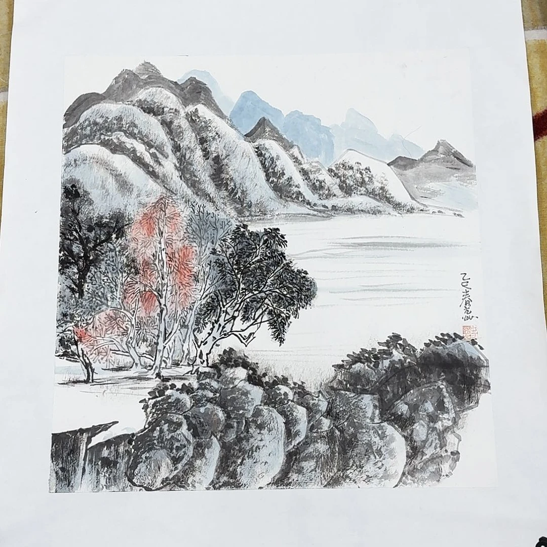 国画50斗方山水一张