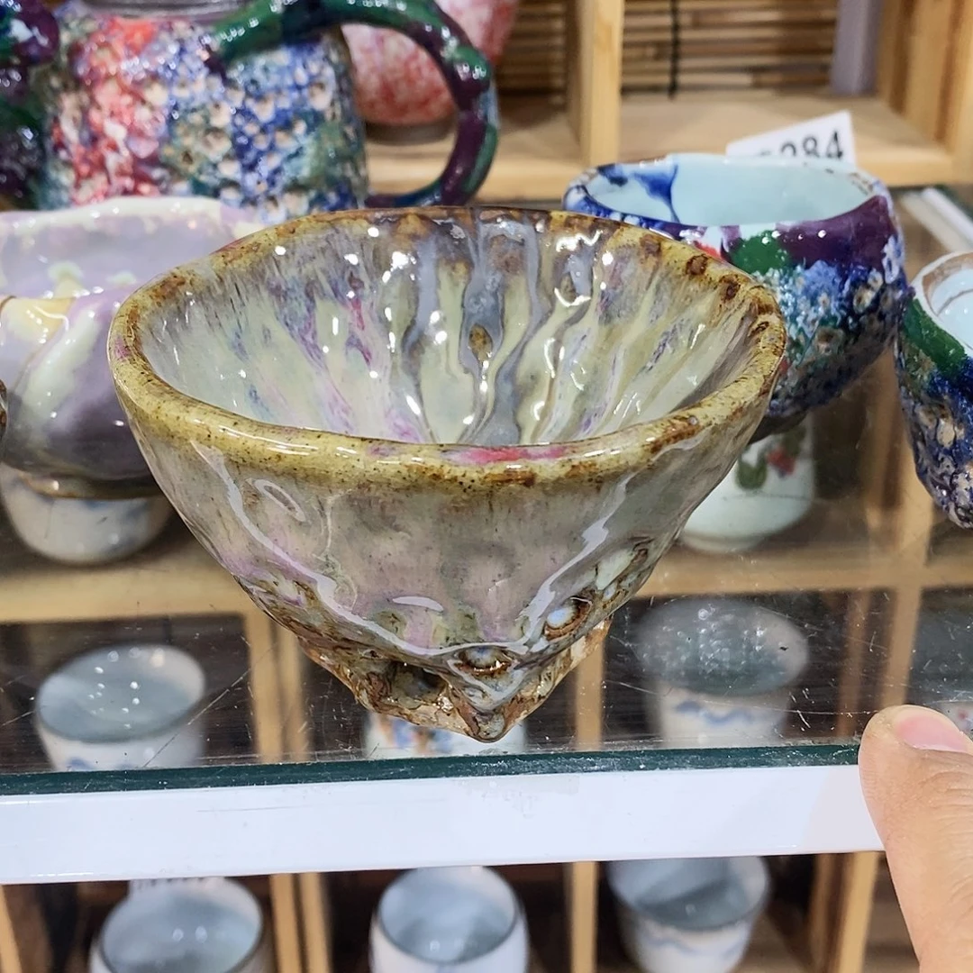 粗陶志野柴烧茶器