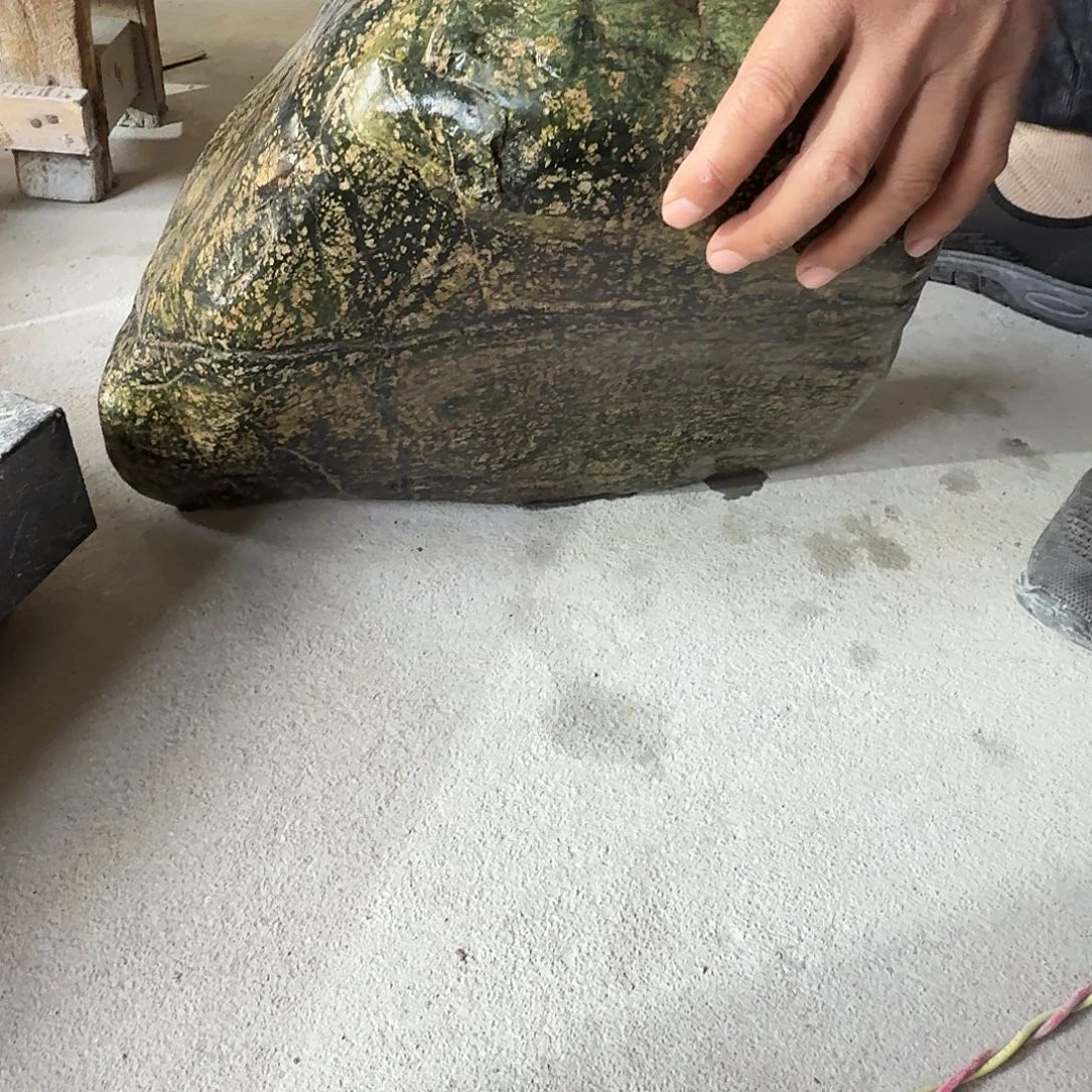 倍***赵蛇纹石玉未镶嵌天然原石摆件藏玉西藏
