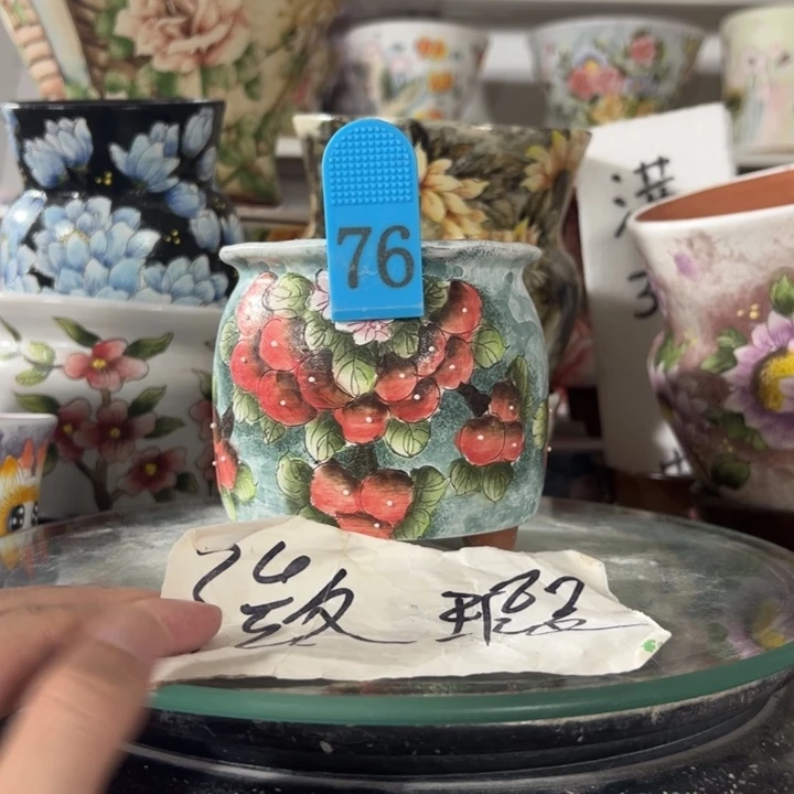 景德镇手绘花盆满38包邮偏远地区除外