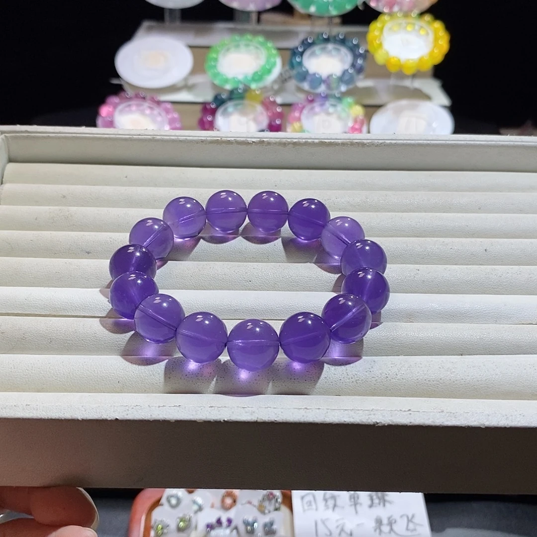 雪***飞萤石未镶嵌手链220拍4个55