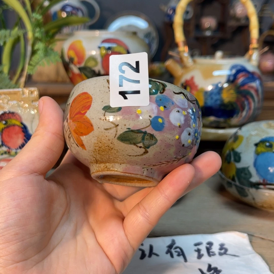 杯素浅陶瓷手工手绘