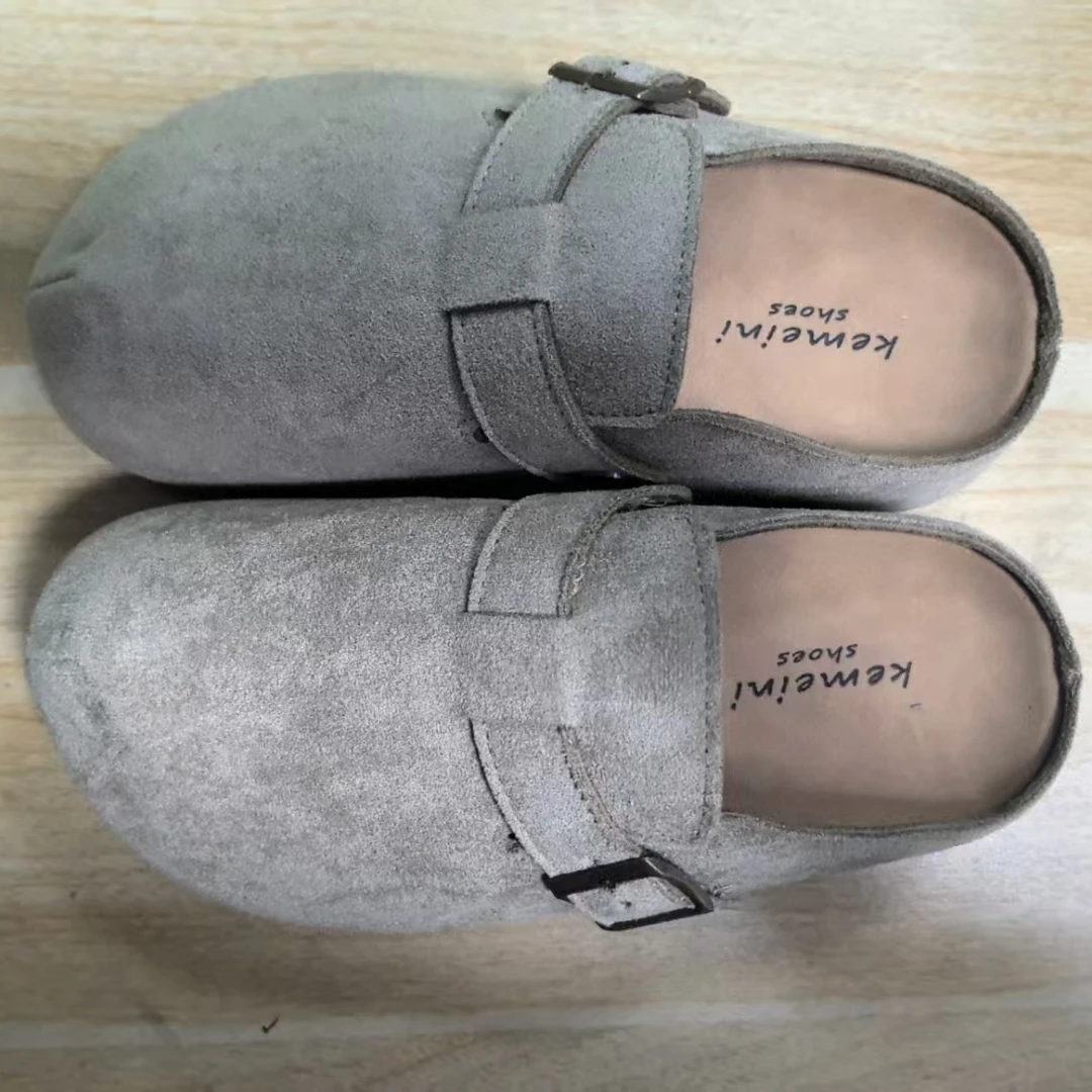 EC2025新款春夏复古包头半拖鞋女季厚底一脚蹬休闲凉拖鞋XZ2689