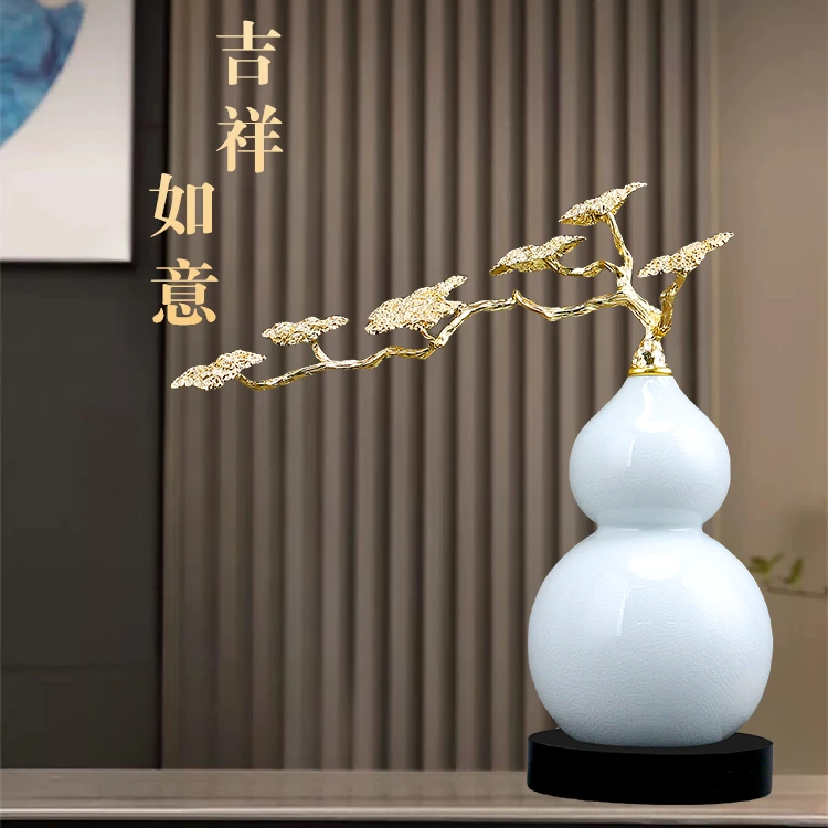 招财创意葫芦摆件中式玄关酒柜电视柜装饰品摆件乔迁新居福运摆件